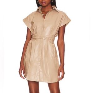NWT Karina Grimaldi Faux Leather Dress
